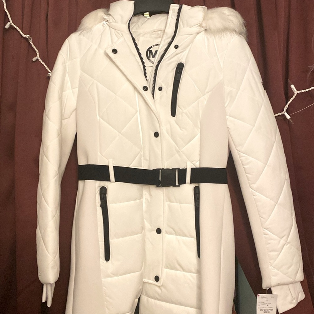 White Michael Kors coat
